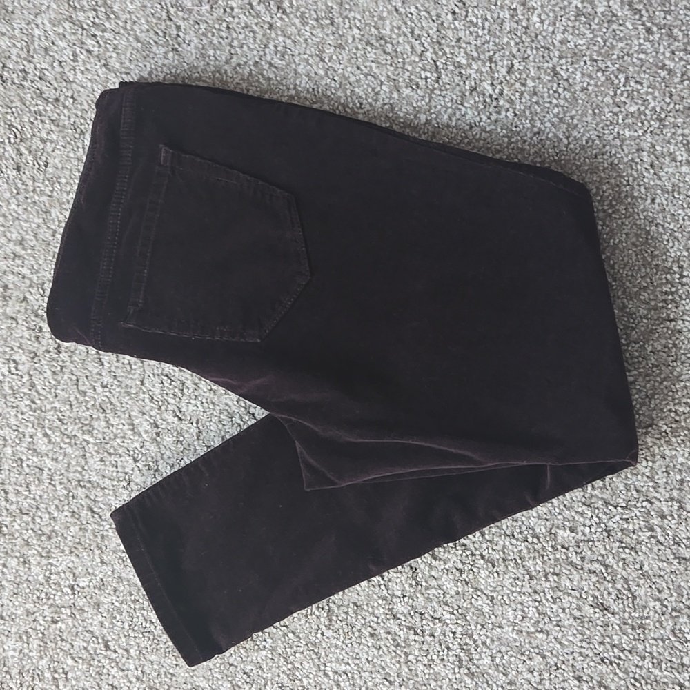 Isabel Maternity Brown Corduroy Skinny Pants - Full Belly Panel - Size 14/32R
